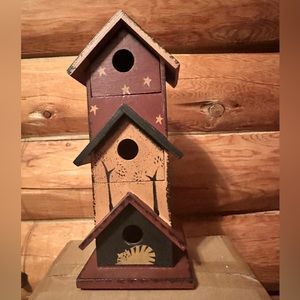 Decorative Wood 3 Drawer Birdhouse